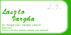 laszlo vargha business card