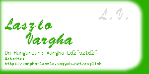 laszlo vargha business card